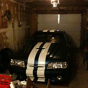 in the garage