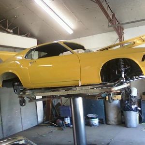 Side View of car with Front and Rear Suspensions installed.
Sorry about the quality, this was sent to my Cell Phone